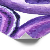 紫色の瑪瑙パターン ポスター (角)