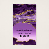 紫色の瑪瑙ホイルフェイクパッケージのインサート (裏面)