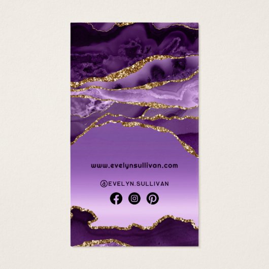 紫色の瑪瑙ホイルフェイクパッケージのインサート (裏面)