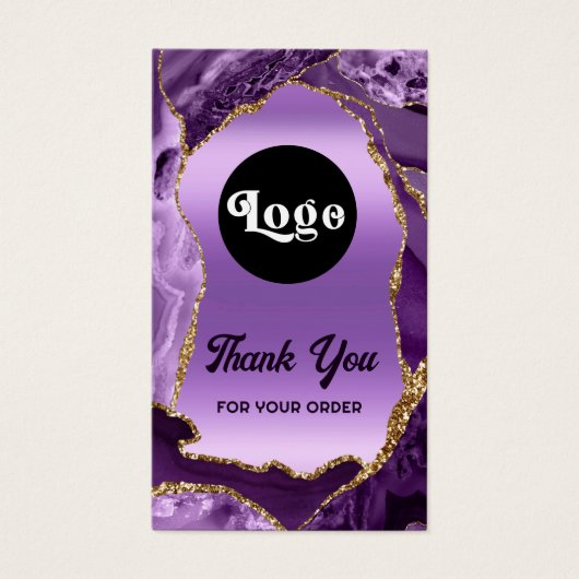 紫色の瑪瑙ホイルフェイクパッケージのインサート (正面)