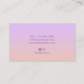 紫色の生命木のマッサージのセラピーのサロン及びスパ 名刺 (裏面)