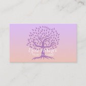 紫色の生命木のマッサージのセラピーのサロン及びスパ 名刺 (正面)