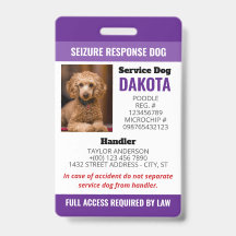 紫色の発作の応答ドッグロゴQR写真ID