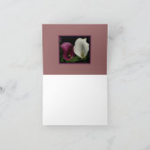 紫色の白いオランダカイウ カード (内部)