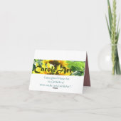 紫色の白いオランダカイウ カード (裏面)