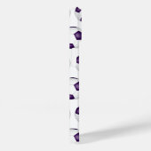 紫色の白いサッカーボールのモノグラムの模様 Case-Mate iPhoneケース (裏面 / 右)