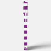 紫色の白いストライプ花iPhoneケース Case-Mate iPhoneケース (裏面 / 左)