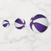 紫色の白いチームカラーバスケットボールパーティー コンフェッティ (正面)