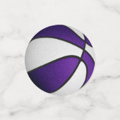 紫色の白いチームカラーバスケットボールパーティー コンフェッティ (スモール正面)