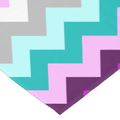 紫色の白いティール(緑がかった色)シボロンラージテーブルランナー ロングテーブルランナー (コーナー)