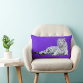 紫色の白いトラ ランバークッション (椅子)