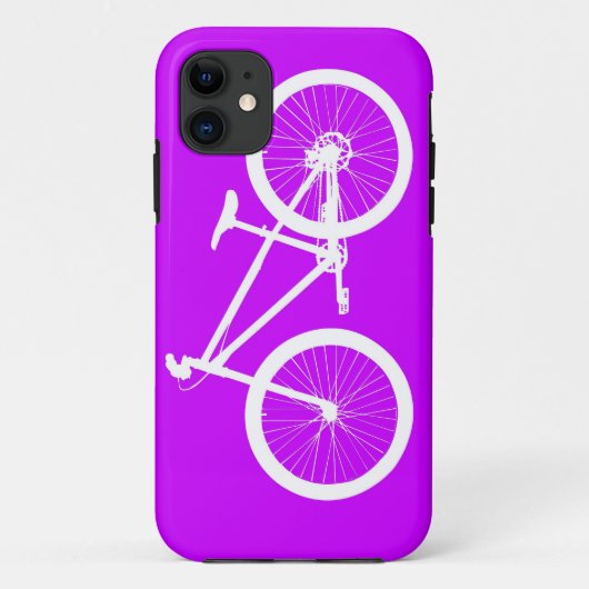 紫色の白いバイク Case-Mate iPhoneケース (裏面)