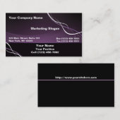 紫色の白いリボン 名刺 (正面/裏面)