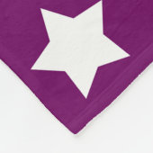 紫色の白い星模様の装飾 フリースブランケット (角)