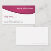 紫色の白い曲線プロフェッショナル名刺 名刺 (正面/裏面)