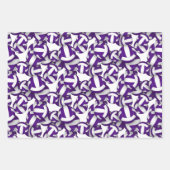 紫色の白い色のテーマキッズ10バレーボール ラッピングペーパーシート (正面)