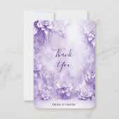 紫色の白い花のサンキューカード サンキューカード (正面)