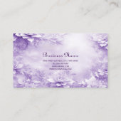 紫色の白い花の名刺 名刺 (裏面)
