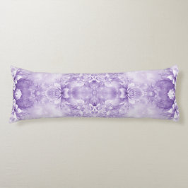 紫色の白い花の抱き枕 ボディピロー