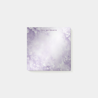 紫色の白い花の注を投稿 ポストイット