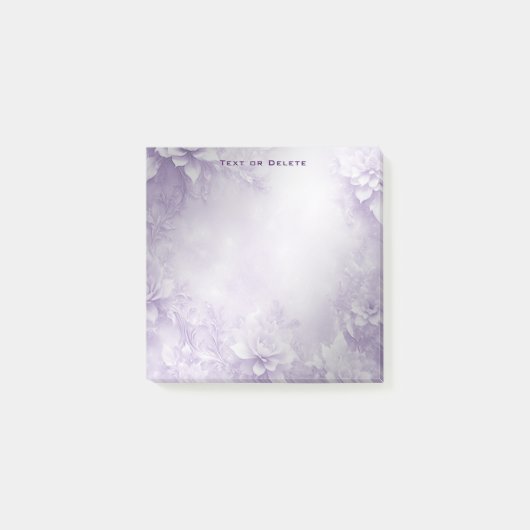 紫色の白い花の注を投稿 ポストイット (正面)
