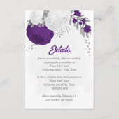 紫色の白い花の銀色の植物詳細 エンクロージャーカード (正面)