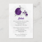 紫色の白い花の銀色の植物詳細 エンクロージャーカード (正面)