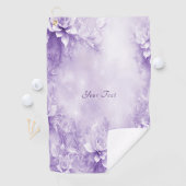 紫色の白い花ゴルフタオル ゴルフタオル (インサイチュ)