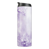 紫色の白い花サーマルタンブラー タンブラー (回転右)