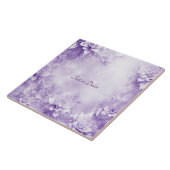 紫色の白い花セラミックタイル タイル (側面)