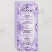 紫色の白い花メニュー メニュー (正面/裏面)