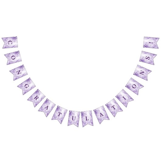 紫色の白い花束フラグ バンティングフラッグ (全)