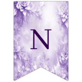 紫色の白い花束フラグ バンティングフラッグ (第3の旗)