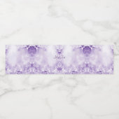 紫色の白い花水瓶ラベル ペットボトルラベル (シングルラベル)