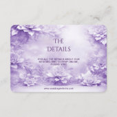 紫色の白い花詳細エンクロージャカード エンクロージャーカード (正面)