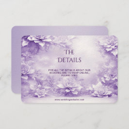 紫色の白い花詳細エンクロージャカード エンクロージャーカード