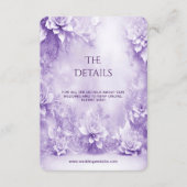 紫色の白い花詳細エンクロージャカード エンクロージャーカード (正面)