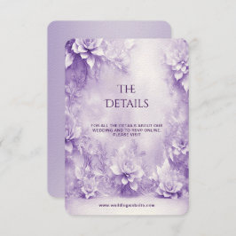 紫色の白い花詳細エンクロージャカード エンクロージャーカード