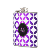 紫色の白くエレガントで抽象的な円およびダイヤモンド フラスク (左)