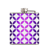 紫色の白くエレガントで抽象的な円およびダイヤモンド フラスク (裏面)