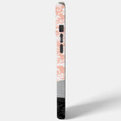 紫色の白と任意の色のダマスク印刷結晶 Case-Mate iPhoneケース (裏面 / 左)