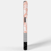 紫色の白と任意の色のダマスク印刷結晶 Case-Mate iPhoneケース (裏面 / 右)