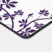 紫色の白のクロー芸術的リングつる植物デザイン デスクマット (コーナー)