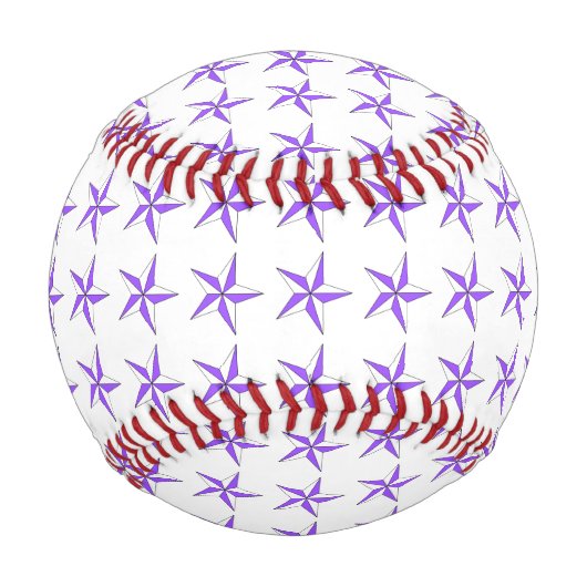 紫色の白は野球を主演します 野球ボール (裏面)