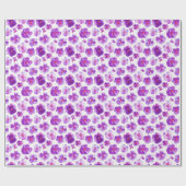 紫色の白パンフローラの水の色のアートラップ ラッピングペーパー (フラット)