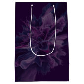 紫色の白色ブラストブライダルシャワー ミディアムペーパーバッグ (裏面)