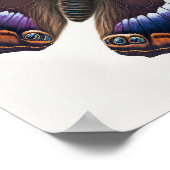 紫色の皇帝バタフライアートプリントポスター ポスター (角)