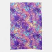 紫色の皺になったテクスチャ キッチンタオル (縦)