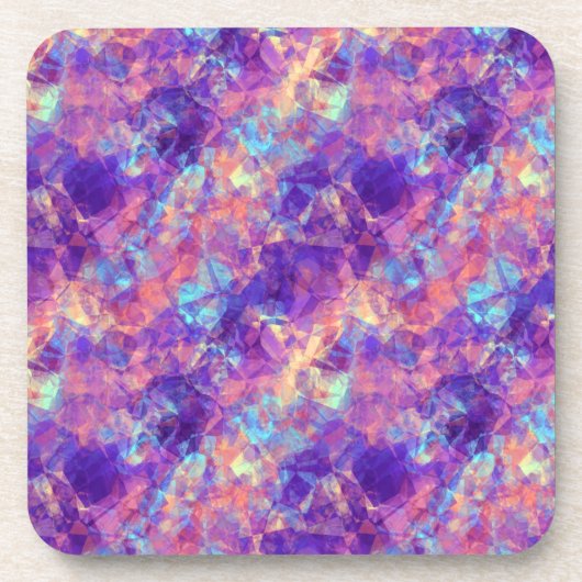 紫色の皺になったテクスチャ コースター (正面)
