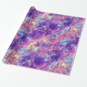 紫色の皺になったテクスチャ ラッピングペーパー (アンロールド)
